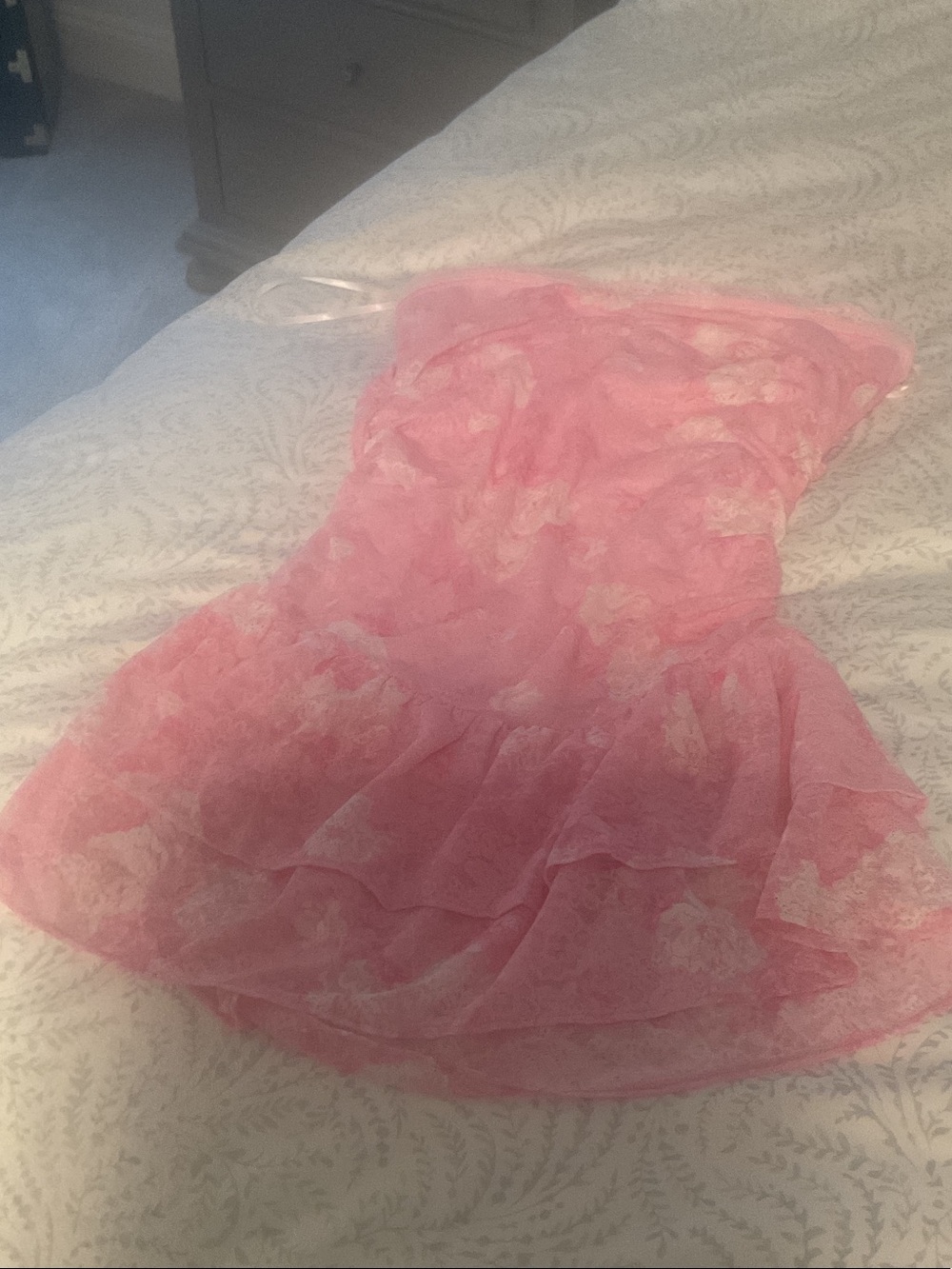 Love shack fancy Victoria  secrets  NWT Pink Floral Layered Party Dress SMALL